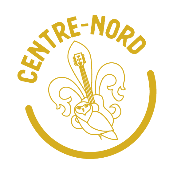 Central north badge with owl and fleur de lys